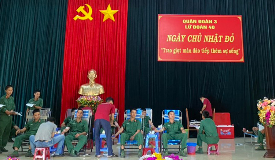  Lực lượng cán bộ, chiến sĩ Lữ đoàn pháo Binh 40, Quân đoàn 3 HMTN. Ảnh: Hồng Ngọc