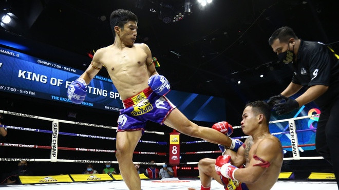  Trương Cao Minh Phát vượt qua vòng bảng giải vô địch Muay Super Champ một cách đầy thuyết phục. Ảnh: FACEBOOK NHÂN VẬT