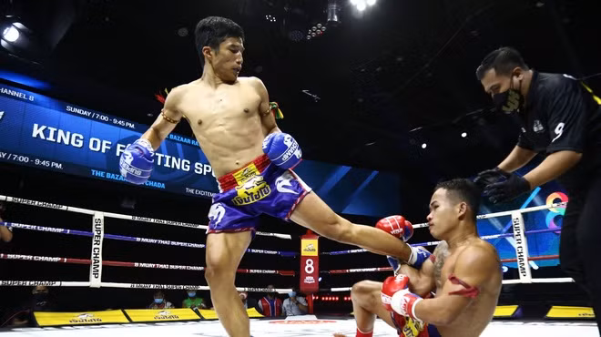  Trương Cao Minh Phát vượt qua vòng bảng giải vô địch Muay Super Champ một cách đầy thuyết phục. Ảnh: FACEBOOK NHÂN VẬT