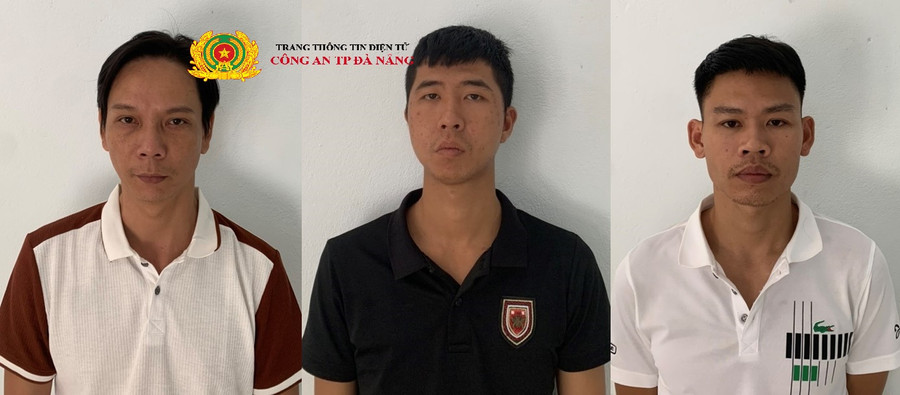 7 đối tượng bị bắt khẩn cấp trong chuyên án. Ảnh nguồn Công an Đà Nẵng