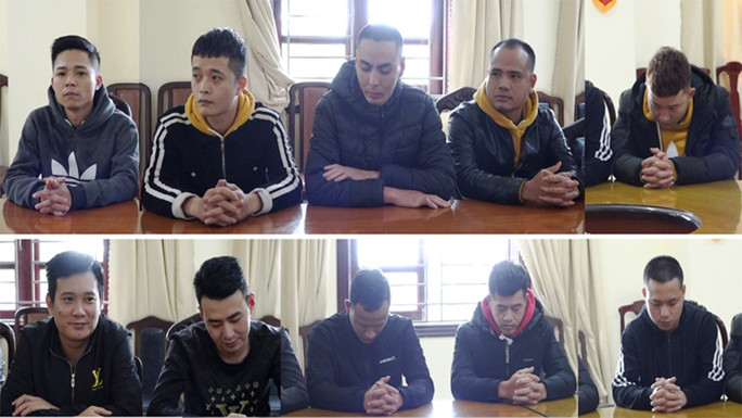 9 đối tượng cho vay "tín dụng đen". (Ảnh công an cung cấp). 9 đối tượng cho vay