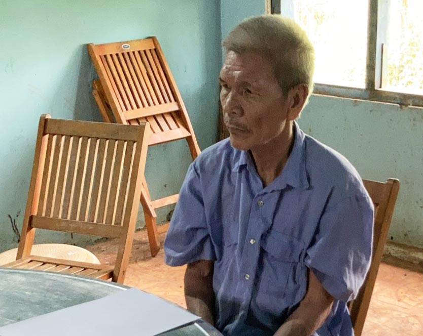 Đối tượng Nguyễn Văn Thạch (Nguyễn Văn Thành) bị bắt giữ sau 37 năm trốn truy nã. Ảnh: Lê Anh