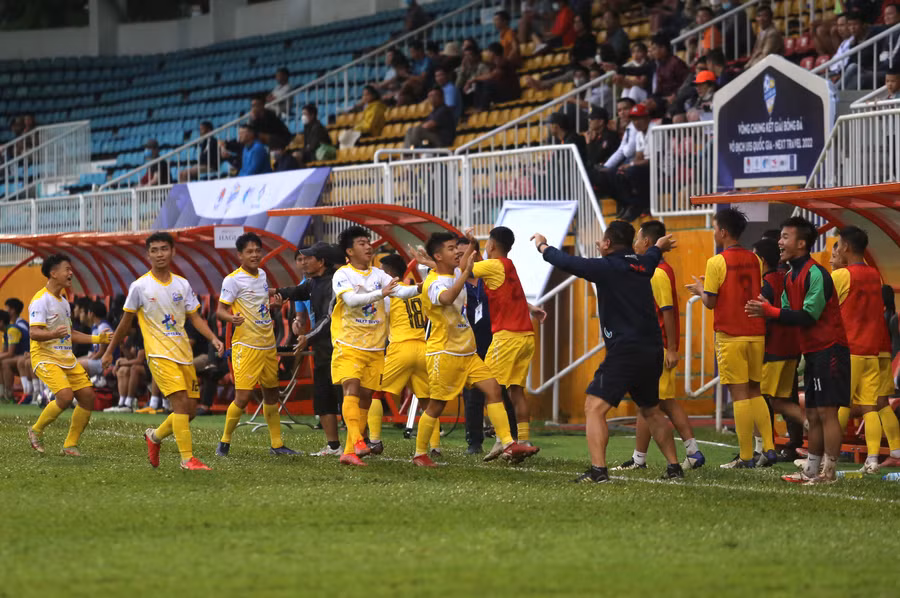 U15 SLNA đã giành chiến thắng một cách thuyết phục. Ảnh: Văn Ngọc