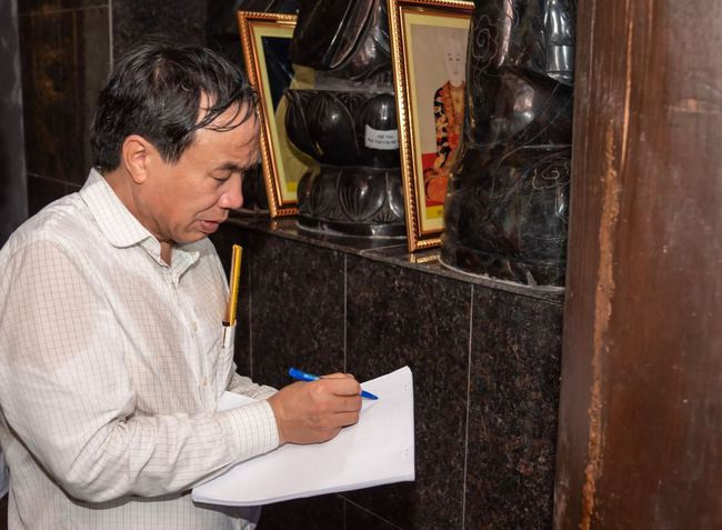 Ông Nguyễn Văn Trường, Giám đốc Doanh nghiệp xây dựng Xuân Trường, đơn vị tôn tạo, phục dựng 9 ngôi chùa trên quần đảo Trường Sa. Ảnh: Bình Nguyên