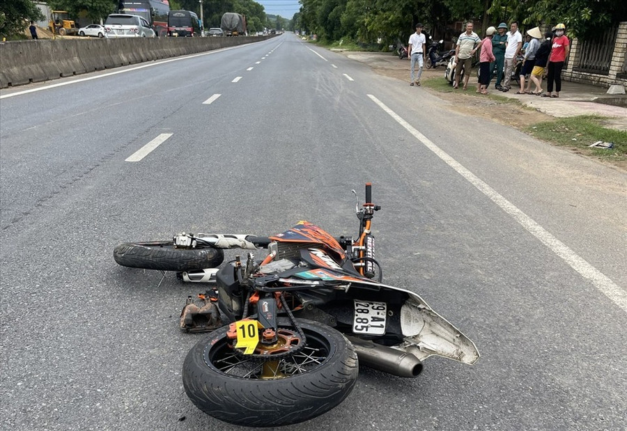 Hiện trường vụ tai nạn. Ảnh nguồn Báo Lao Động