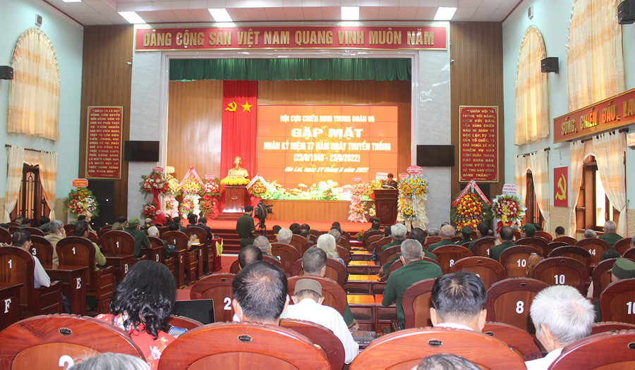 Quang cảnh buổi gặp mặt do Hội Cựu chiến binh Trung đoàn 95 tổ chức. Ảnh: Phan Lài Quang cảnh buổi gặp mặt do Hội Cựu chiến binh Trung đoàn 95 tổ chức. Ảnh: Phan Lài