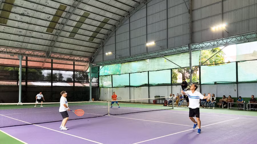 Các tay vợt sẽ thi đấu với 1 nội dung đôi nam. Ảnh: Văn Ngọc