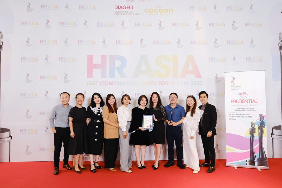 Prudential Việt Nam là công ty bảo hiểm nhân thọ duy nhất được công nhận là Nơi làm việc tốt nhất châu Á trong 5 năm liên tiếp.