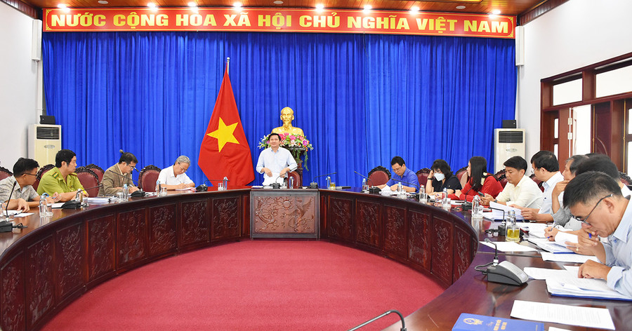  Quang cảnh buổi làm việc. Ảnh: Hà Phương