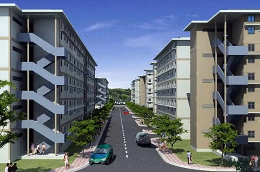 Một phối cảnh khu nhà ở cho người thu nhập thấp. Ảnh minh họa