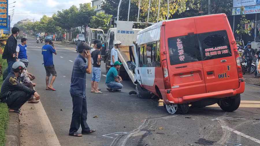 Hiện trường vụ tai nạn. Ảnh: Hà Phương