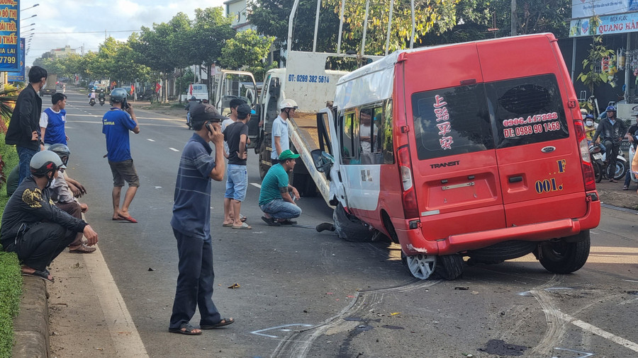 Hiện trường vụ tai nạn. Ảnh: Hà Phương