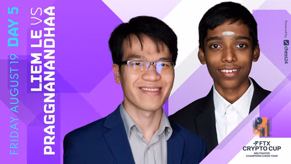 Lê Quang Liêm đã đánh bại Rameshbabu Praggnanandhaa. Ảnh nguồn Báo Tuổi Trẻ