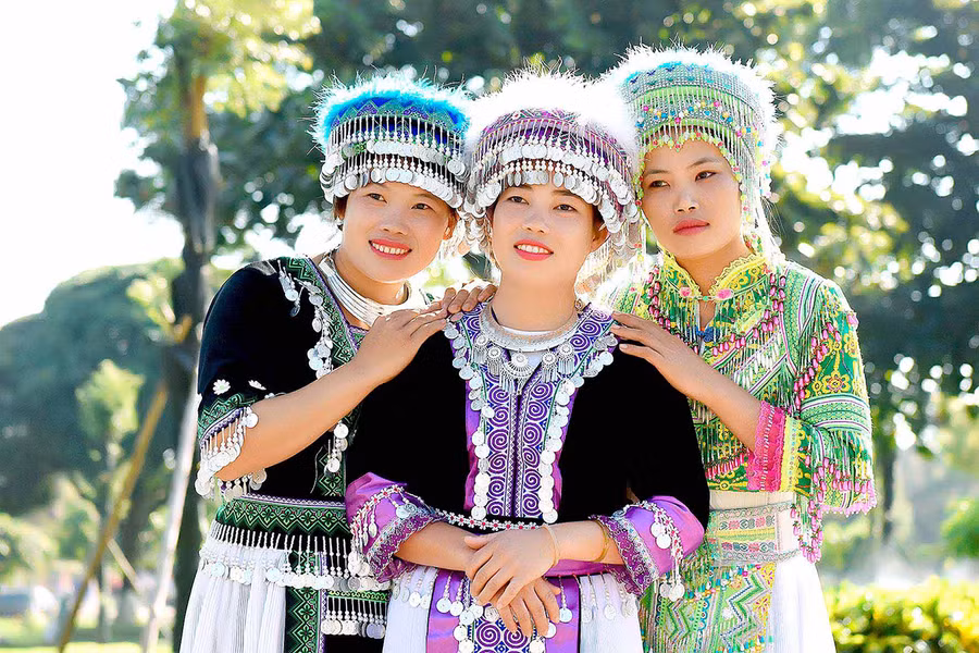  Nét duyên dáng của phụ nữ dân tộc H'Mông ở xã Ya Hội, huyện Đak Pơ. Ảnh: Đức Thụy