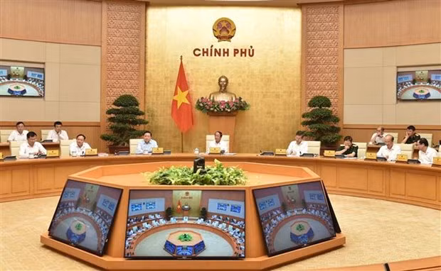 Phó Thủ tướng Lê Văn Thành chủ trì cuộc họp Ban Chỉ đạo tổng kết thi hành Luật Đất đai và xây dựng dự án Luật Đất đai (sửa đổi), sáng 29/7/2022. Ảnh: TTXVN