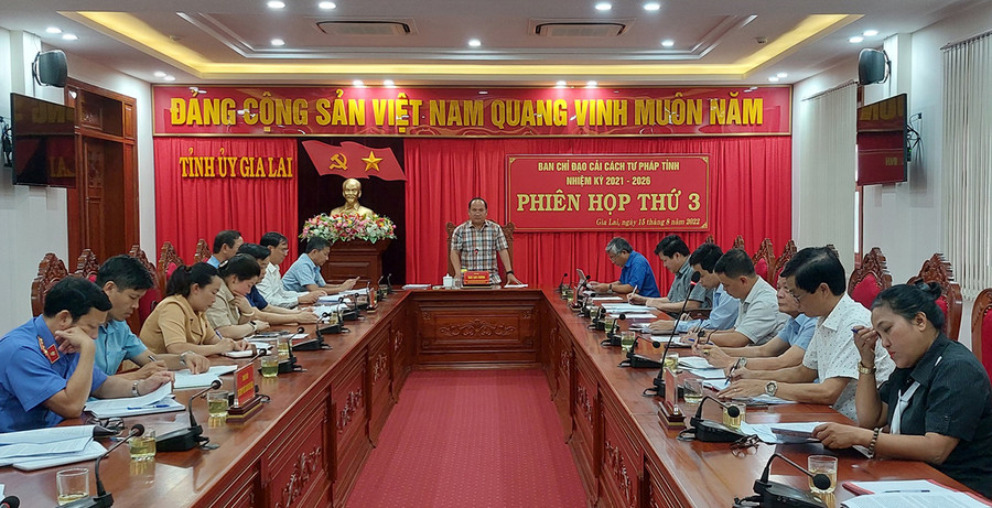 Quang cảnh hội nghị về công tác cải cách tư pháp. Ảnh: Vĩnh Hoàng Quang cảnh hội nghị về công tác cải cách tư pháp. Ảnh: Vĩnh Hoàng