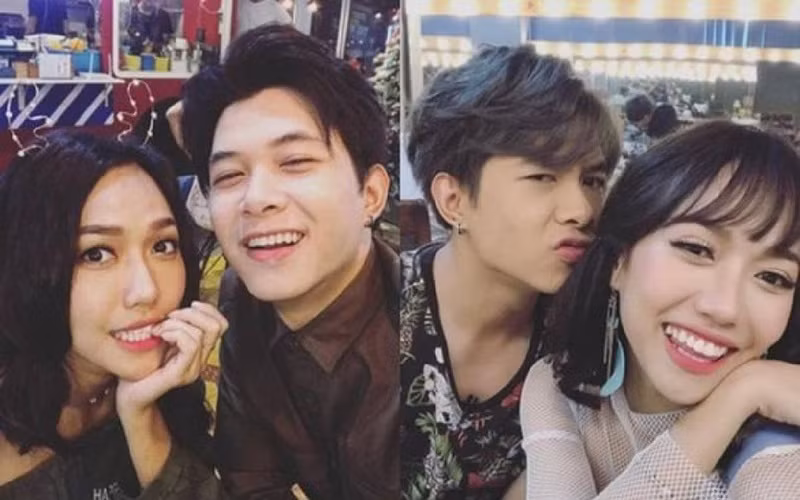  Diệu Nhi và Anh Tú thuở mới công khai hẹn hò. Ảnh: FBNV