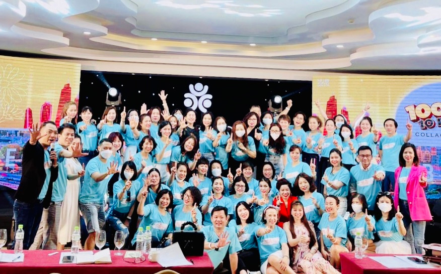 Công ty TNHH Nu Skin Enterprises Việt Nam tổ chức sự kiện chuẩn bị mở bán sản phẩm Collagen Plus. Ảnh: Vũ Thảo