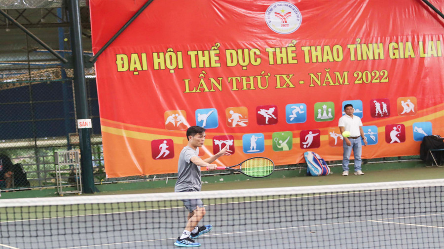 Đại hội Thể dục thể thao tỉnh Gia Lai lần thứ IX năm 2022: 54 vận động viên thi đấu môn quần vợt ảnh 1 Các tay vợt sẽ thi đấu để tranh 5 bộ huy chương. Ảnh: Văn Ngọc