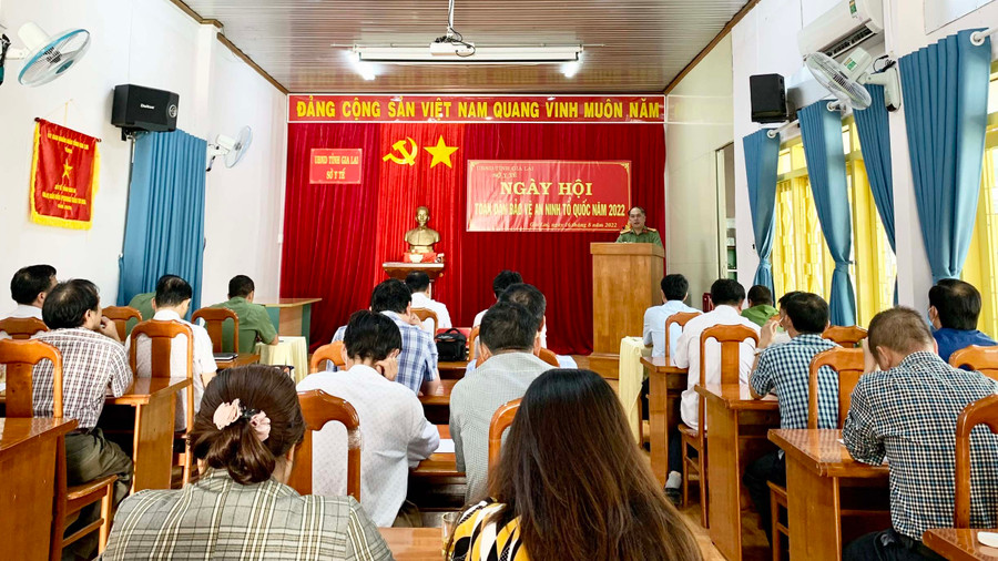 Chiều 16-8, Sở Y tế Gia Lai tổ chức “Ngày hội toàn dân bảo vệ an ninh tổ quốc” năm 2022. Ảnh: Như Nguyện