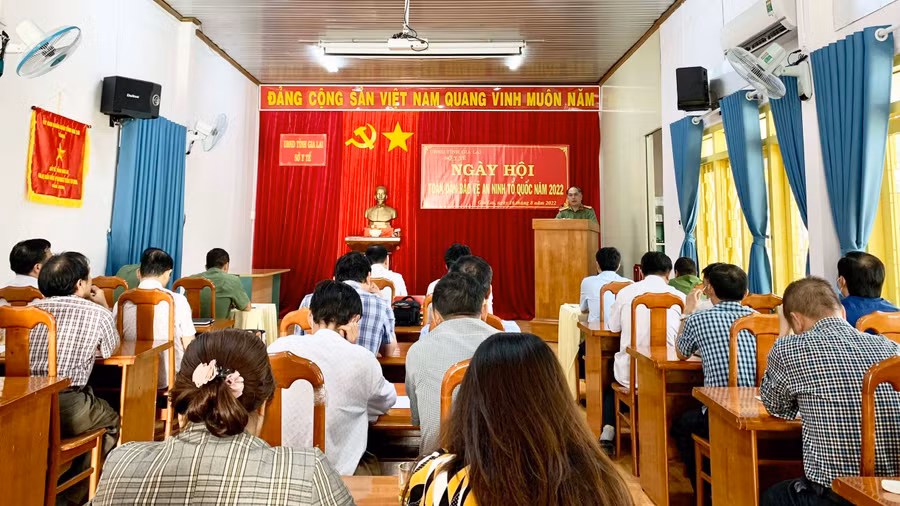 Chiều 16-8, Sở Y tế Gia Lai tổ chức “Ngày hội toàn dân bảo vệ an ninh tổ quốc” năm 2022. Ảnh: Như Nguyện