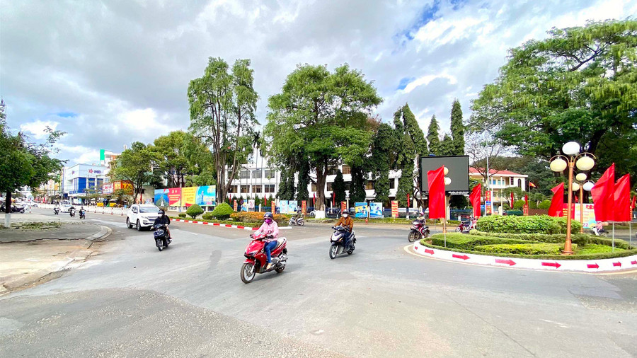 Khu vực đường Lê Lai (TP. Pleiku). Ảnh: Hồng Thi