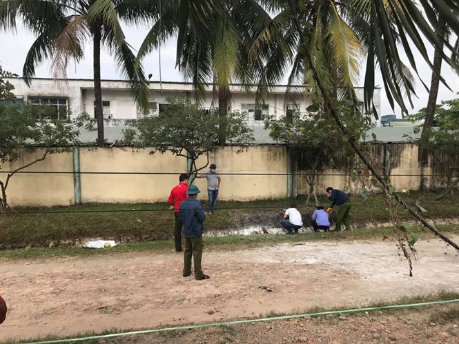 Khu vực phát hiện thi thể cháy biến dạng. Khu vực phát hiện thi thể cháy biến dạng.