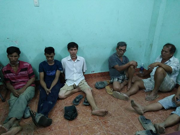 Các đối tượng đá gà bị bắt giữ