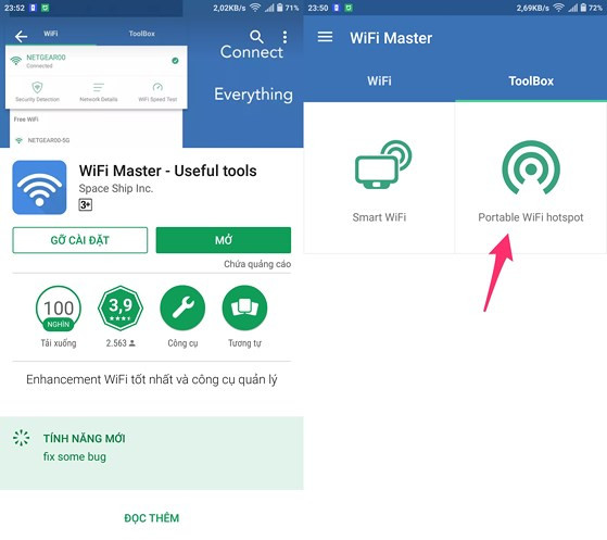 Ngoài tính năng tạo điểm truy cập mới, WiFi Master - Useful tools còn giúp tiết kiệm dữ liệu di động đắt đỏ. Ngoài tính năng tạo điểm truy cập mới, WiFi Master - Useful tools còn giúp tiết kiệm dữ liệu di động đắt đỏ.