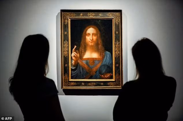 Bức tranh Đấng cứu thế của họa sư Leonardo da Vinci - Ảnh: AFP