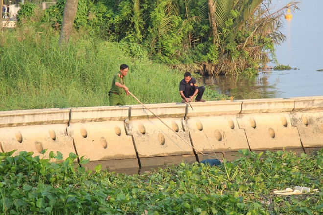 Hiện trường nơi phát hiện thi thể nạn nhân.