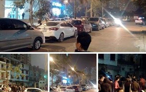 Khu vực người dân phát hiện nam thanh niên nhảy xuống đất. Khu vực người dân phát hiện nam thanh niên nhảy xuống đất.