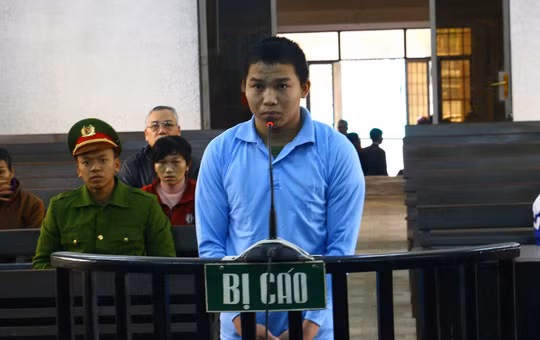 Bị cáo Hoàng Phước Tuấn tại phiên tòa sơ thẩm.