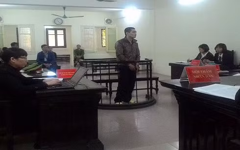 Bị cáo Phùng Tuấn Anh tại phiên tòa sơ thẩm.