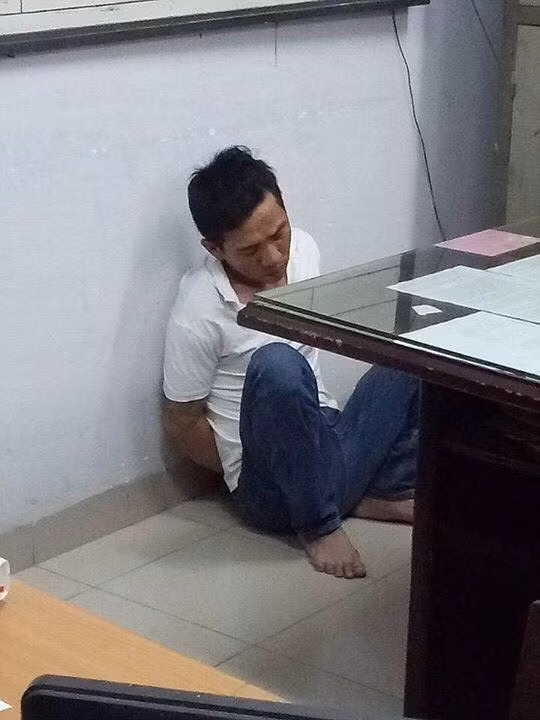 Đối tượng Tâm đang bị tạm giữ tại cơ quan công an để làm rõ hành vi có hay không bắt cóc cháu trai.