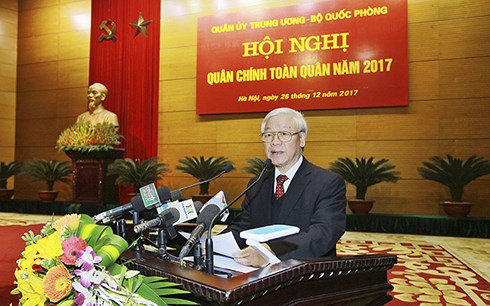 Tổng Bí thư Nguyễn Phú Trọng, phát biểu chỉ đạo Hội nghị (Ảnh: chinhphu.vn)