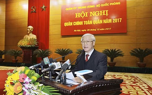 Tổng Bí thư Nguyễn Phú Trọng, phát biểu chỉ đạo Hội nghị (Ảnh: chinhphu.vn)