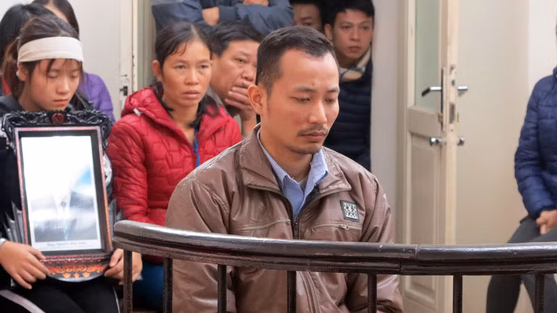 Bị cáo Hưng tại tòa.