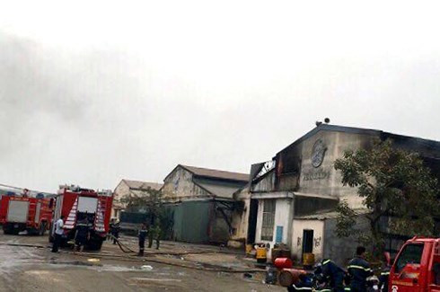 Hiện trường vụ cháy.