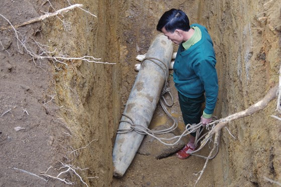  Quả bom vẫn còn nguyên vẹn lúc phát hiện