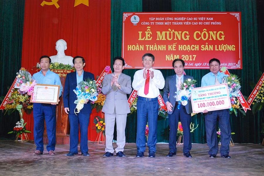  Tặng bằng khen cho Công ty. Ảnh: Lê Anh