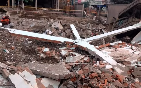 Điểm xảy ra vụ nổ.