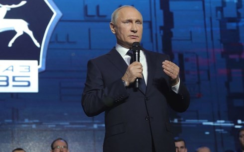 Tổng thống Nga Putin tuyên bố tái tranh cử. Ảnh: Reuters Tổng thống Nga Putin tuyên bố tái tranh cử. Ảnh: Reuters