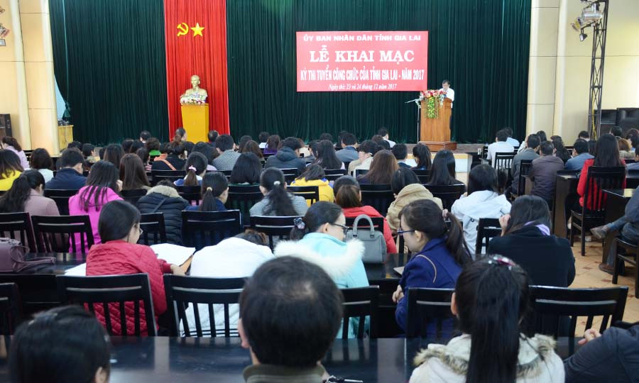 Các thí sinh tham dự kỳ thi. Ảnh: Vĩnh Hoàng Các thí sinh tham dự kỳ thi. Ảnh: Vĩnh Hoàng