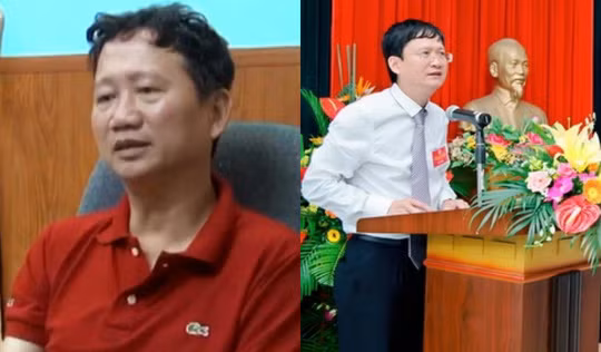  Đinh Mạnh Thắng (ảnh phải) đã chỉ đạo lái xe chuyển vali bên trong có 14 tỉ đồng cho Trịnh Xuân Thanh