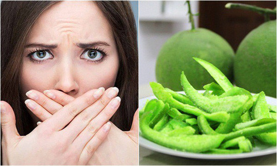 Vỏ bưởi có chứa lượng tinh dầu có hương thơm mát, giúp hơi thở thơm tho hơn. Ảnh internet