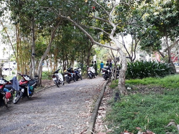 Công viên nơi phát hiện thi thể bé sơ sinh đang phân hủy. Công viên nơi phát hiện thi thể bé sơ sinh đang phân hủy.