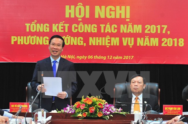 Trưởng Ban Tuyên giáo Trung ương Võ Văn Thưởng phát biểu chỉ đạo Hội nghị.