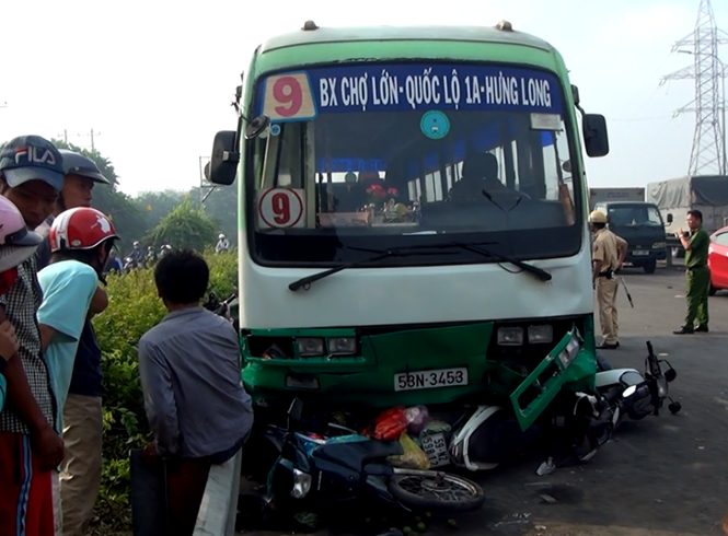 Hiện trường vụ tai nạn.