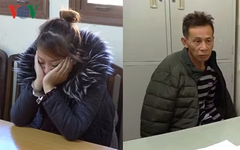 Cha con Cường, Thảo tại cơ quan công an.